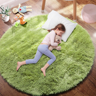 Super Soft Fluffy Indoor Area Rugs 4X4 Feet, Fuzzy Rugs for Bedroom Living Room, Shaggy for Nursery Baby Room Kids Rugs, Furry Rug Shag Carpet for Boys Girls Dorm Room